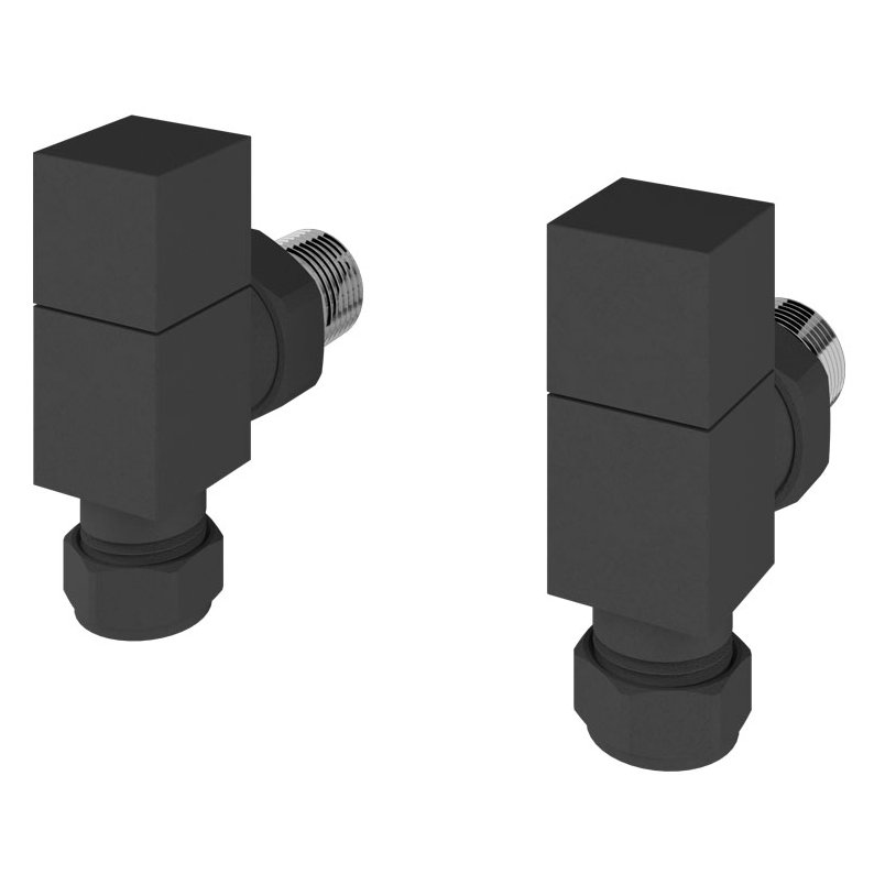 Angled Square Radiator Valves (pair)