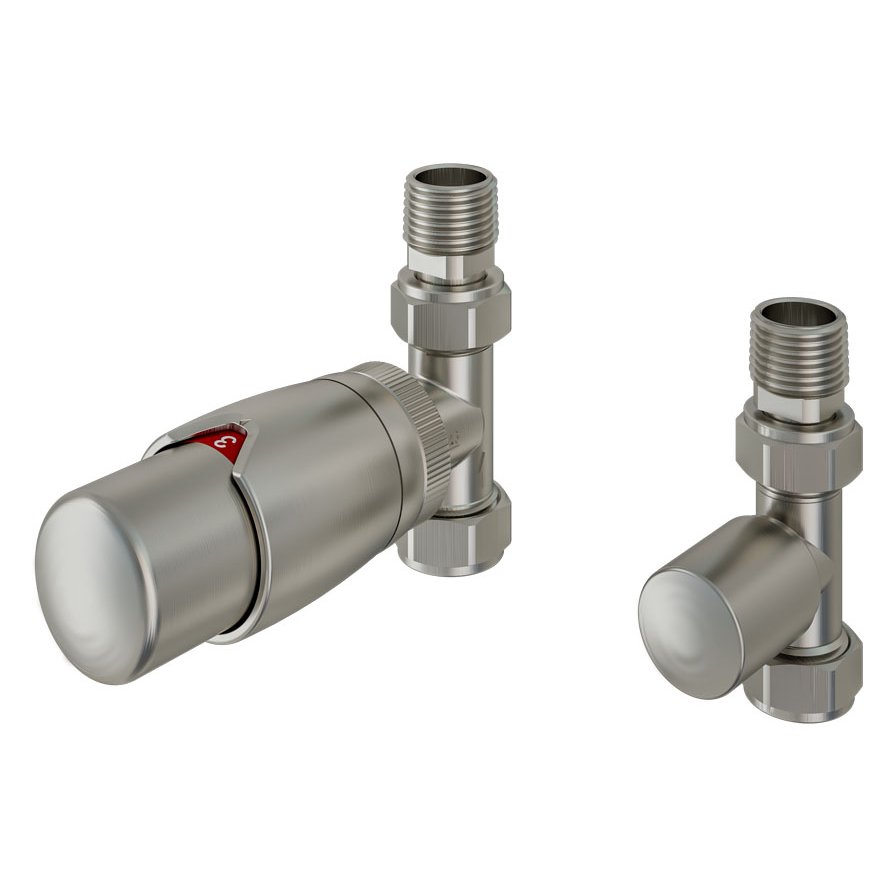 15mm Straight TRV and Lockshield Valve