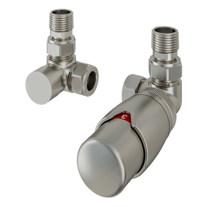 15mm Corner TRV and Lockshield Valve