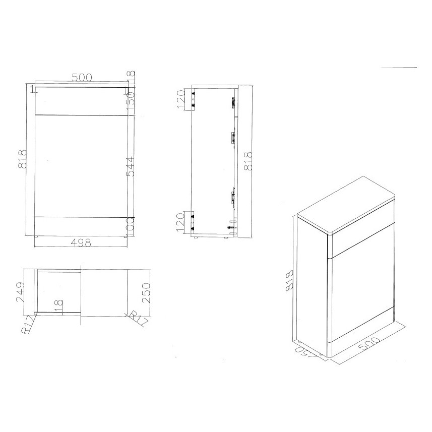 Fife BTW WC Unit Slate