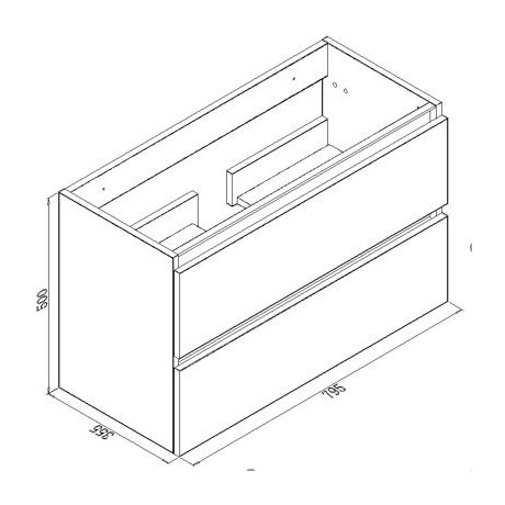 Jura 800mm Draw LED Cabinet White