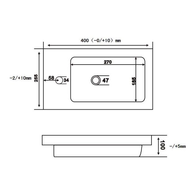 Lomond 400mm Slim Ceramic Basin