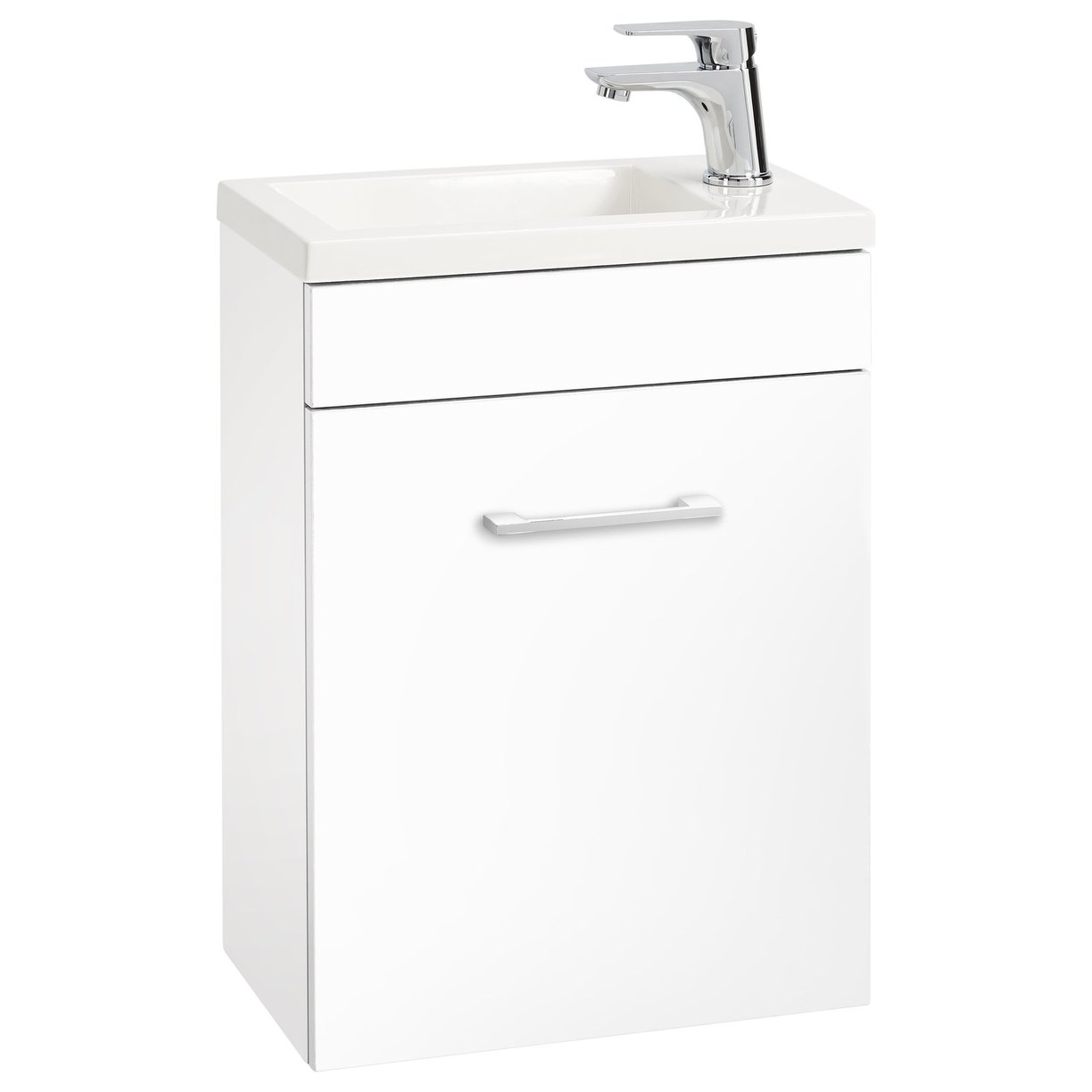 Lomond 400 Wall Hung Slim 1-Door Vanity Unit with Armastone Basin