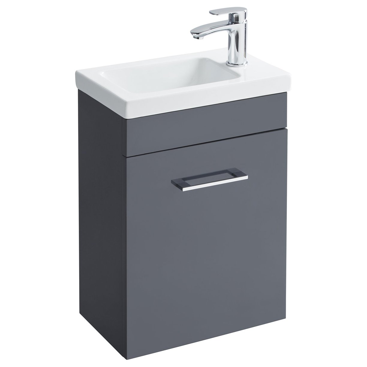 Lomond 400 Wall Hung Slim 1-Door Vanity Unit with Armastone Basin