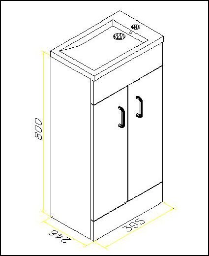 Lomond 400mm Floor Standing Furniture Unit White