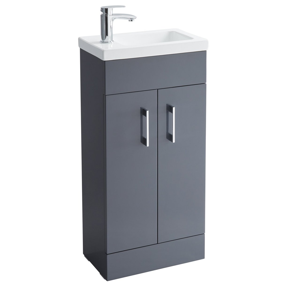 Lomond 400 Floor Standing Slim 1-Door Vanity Unit with Armastone Basin