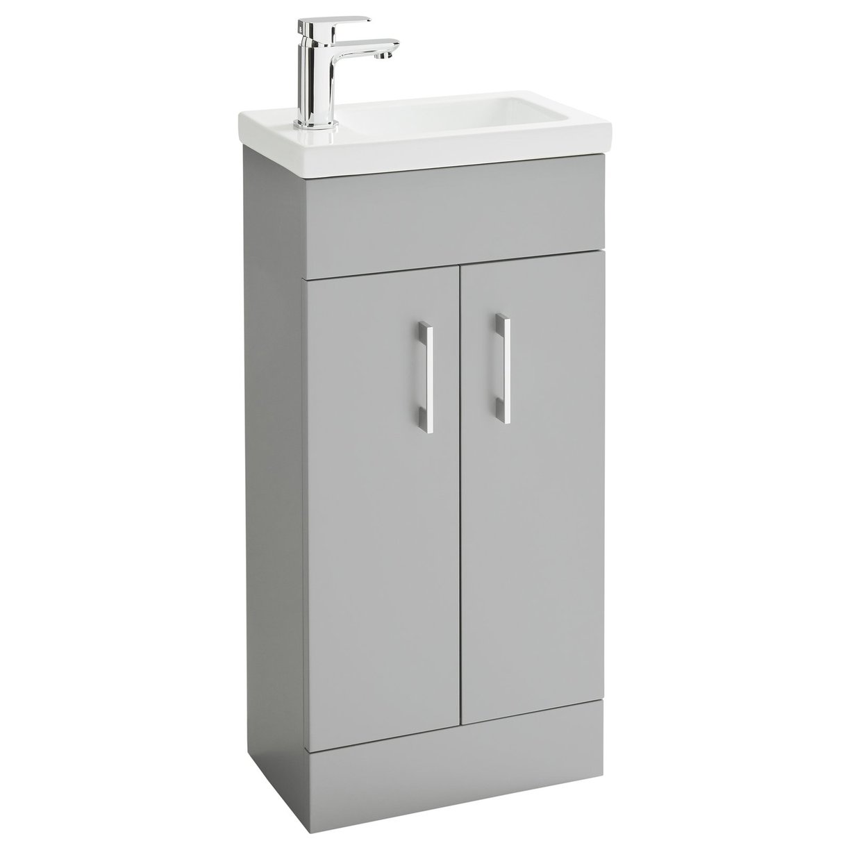 Lomond 400 Floor Standing Slim 1-Door Vanity Unit with Armastone Basin