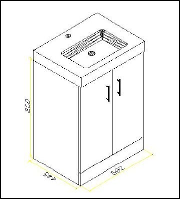 Lomond 600mm 2 Door Unit White