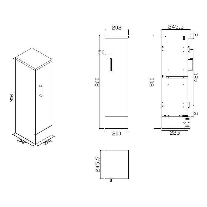 Lomond FS 200 x 250mm Slim Unit White