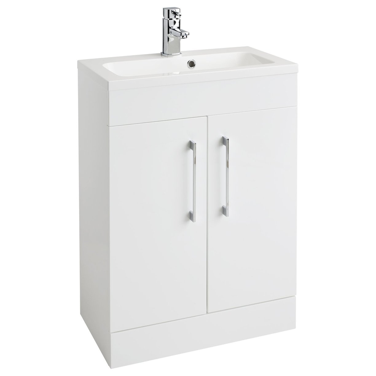 Lomond 600mm Slim 2 Door L White & Lomond 600mm x 340 Slim Bowl