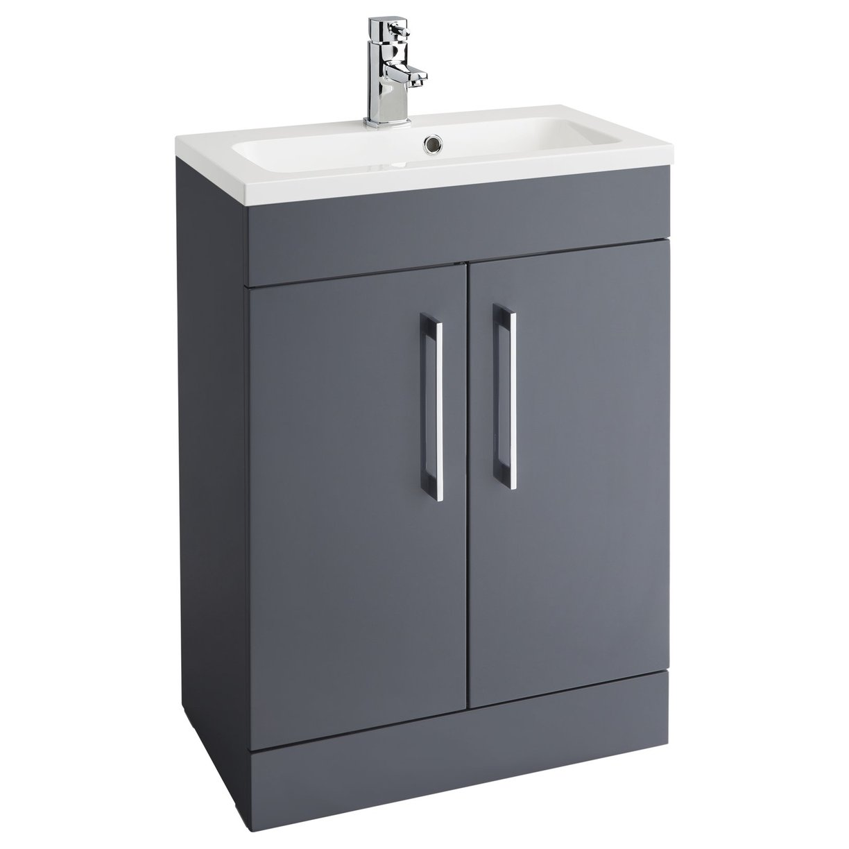 Lomond 600mm Slim 2 Door L Anthracite & Lomond 600mm x 340 Slim Bowl