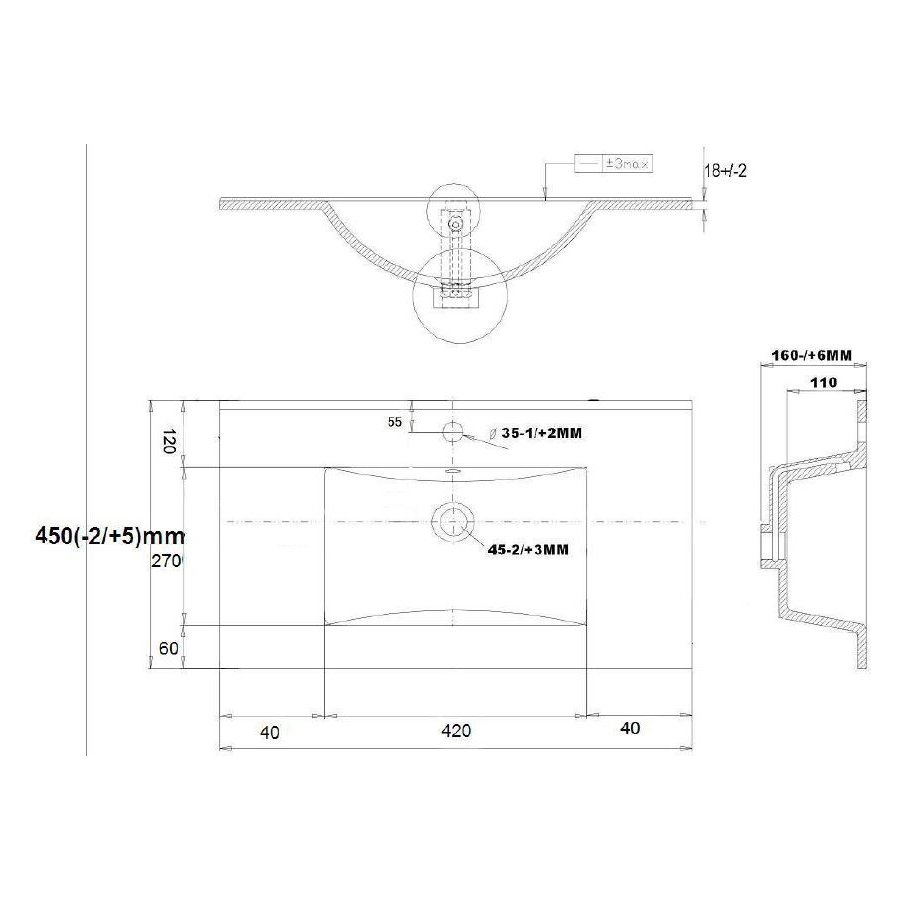 Lomond 500mm Ceramic Basin