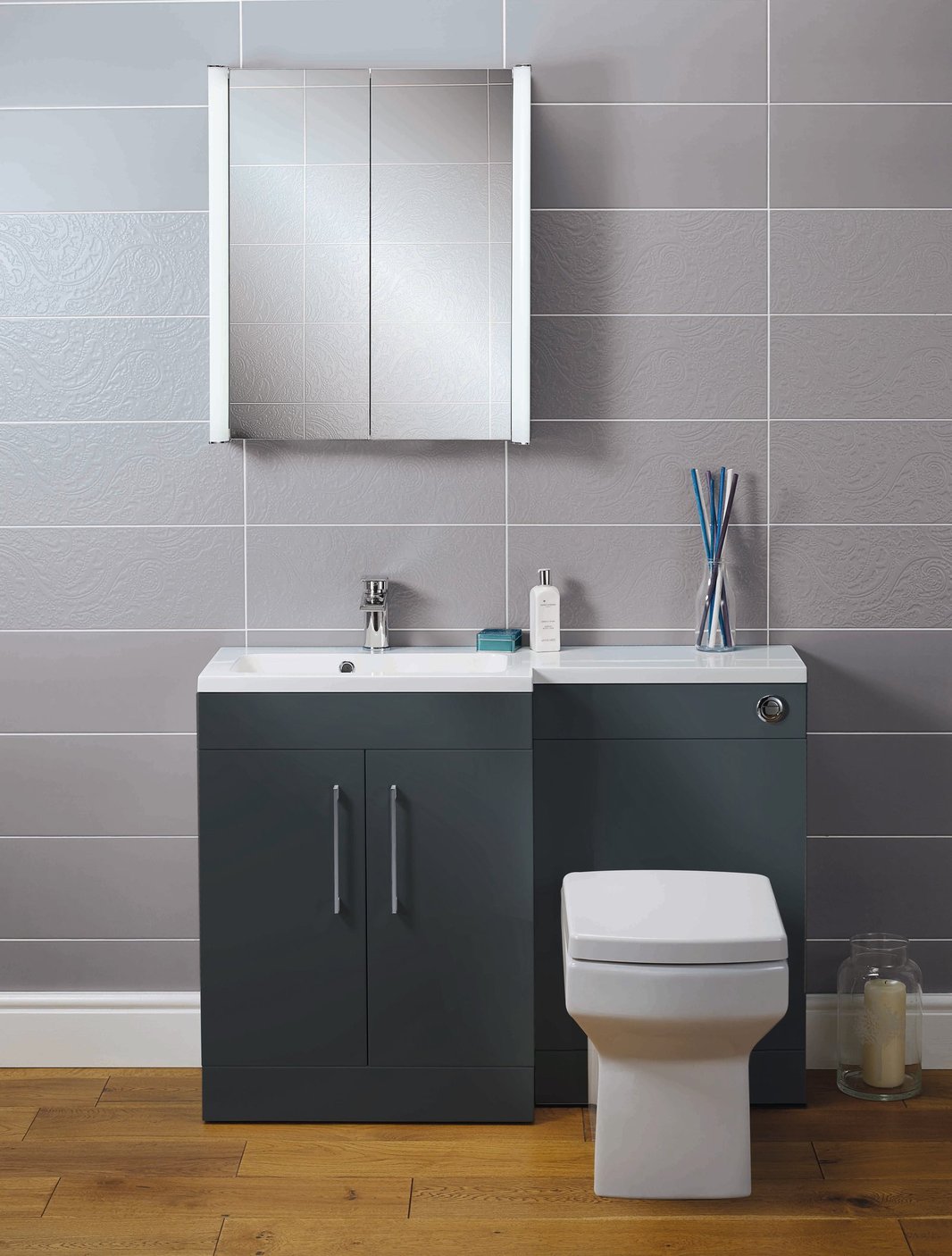 Lomond 1000 L-Shape Slim Combination Unit (Left Hand Basin Option)