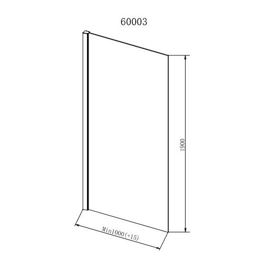 Talla 1000mm x 1900mm Wetroom Panel 8mm
