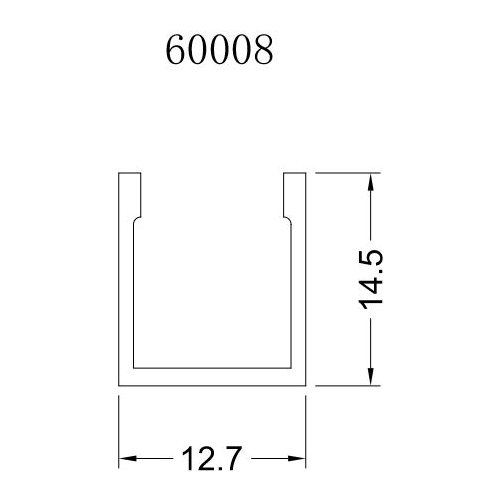 Talla 1200mm Chrome Floor Profile