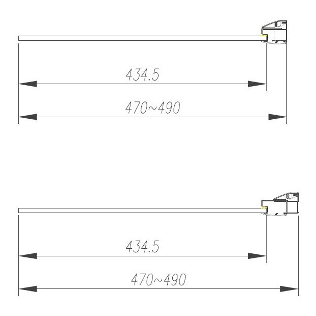 Talla 500mm x 1900mm Wetroom Panel 8mm