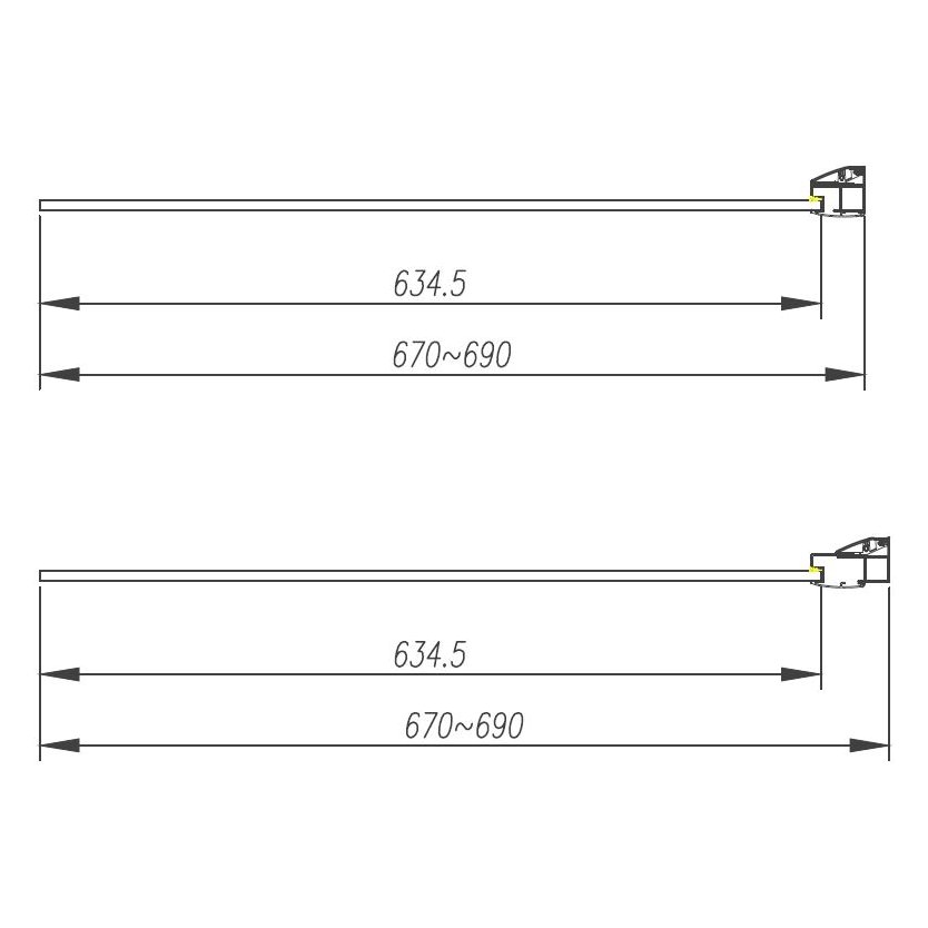 Talla 700mm x 1900mm Wetroom Panel 8mm