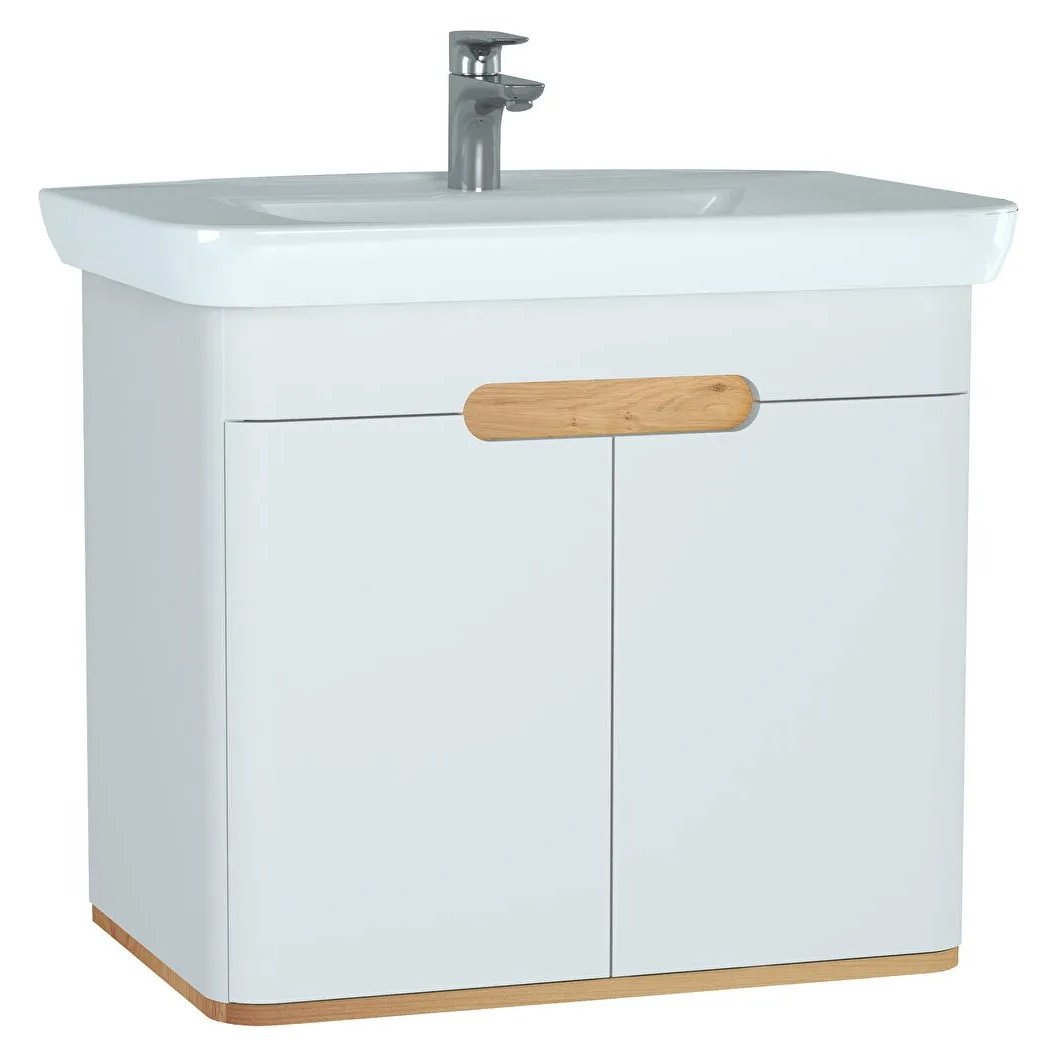 Sento Washbasin Unit, With Doors, Without Legs, 80 cm