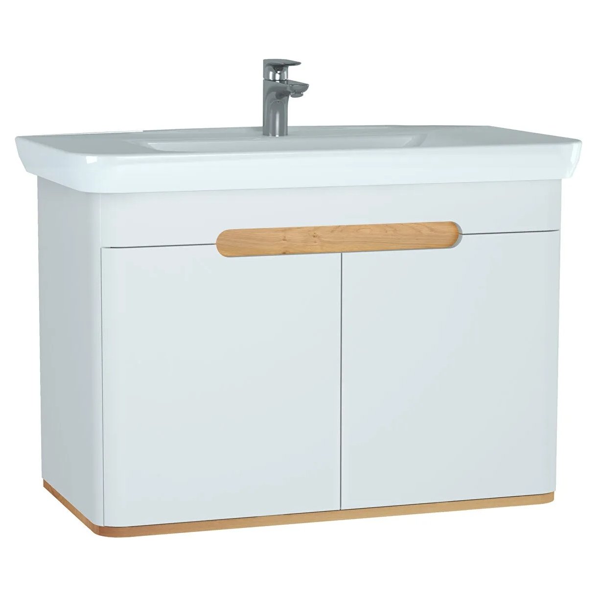 Sento Washbasin Unit, 100 cm, With Doors, Without Legs
