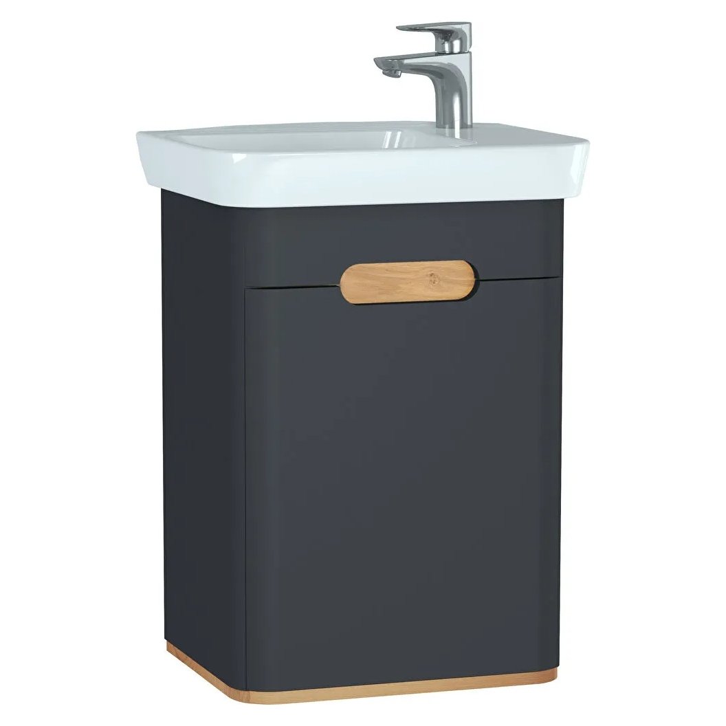 Sento Washbasin Unit, With Doors, Without Legs, 50 cm, Right