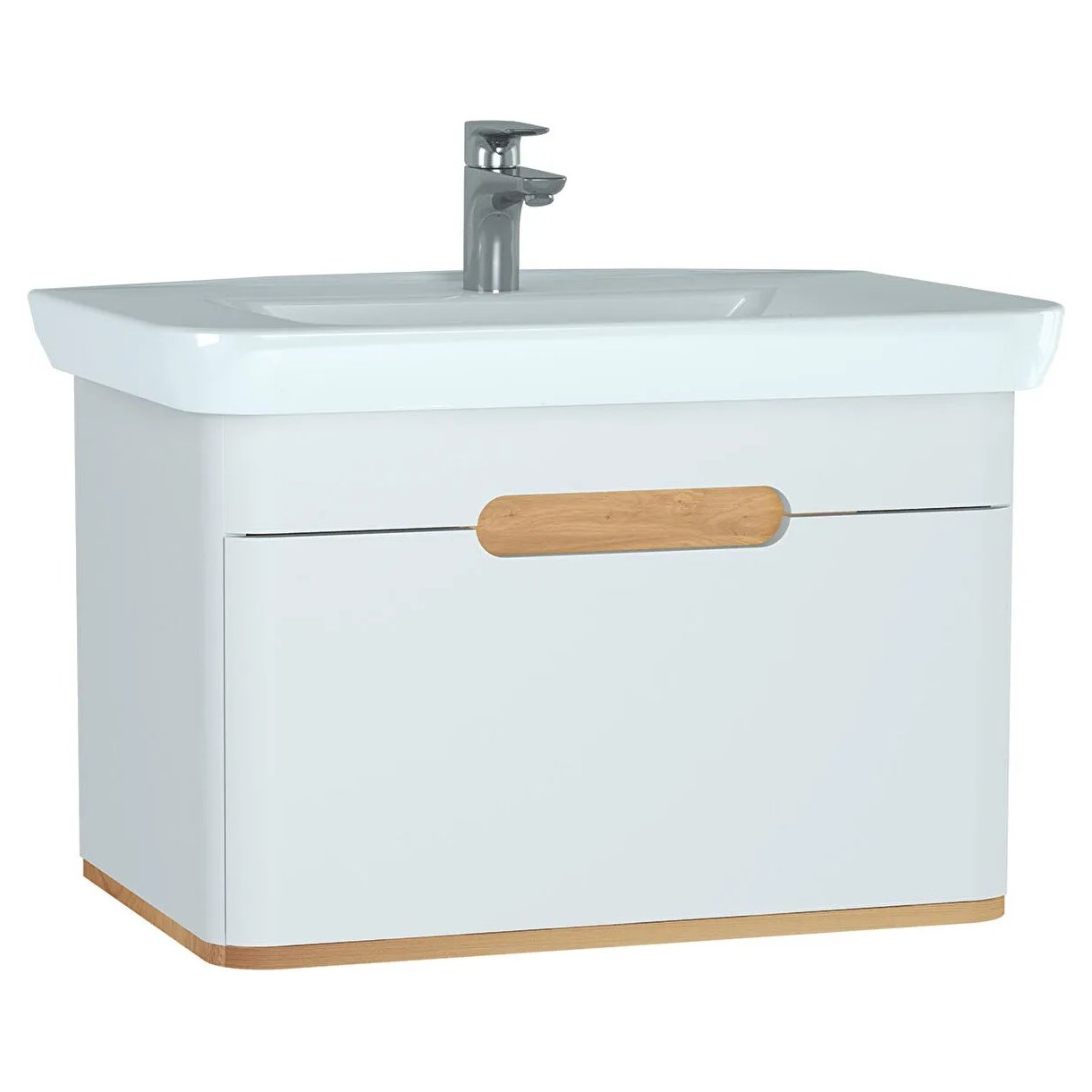 Sento Washbasin Unit, 80 cm, With 1 Drawer, Without Legs