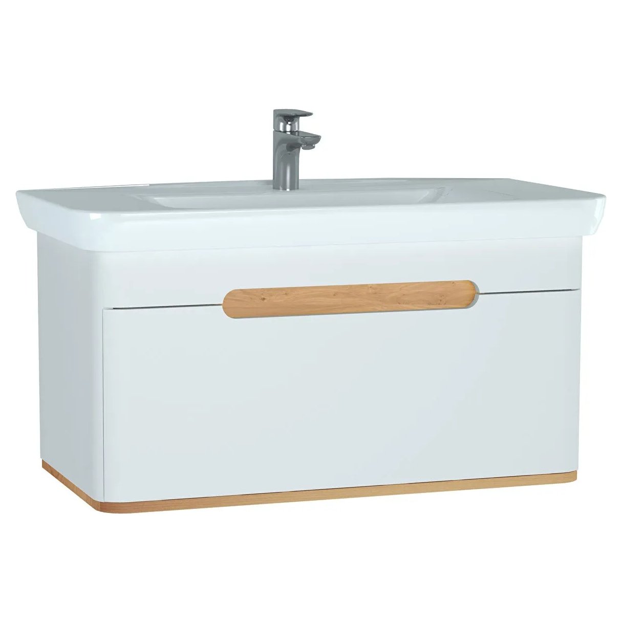 Sento Washbasin Unit, With 1 Drawer, Without Legs, 100 cm