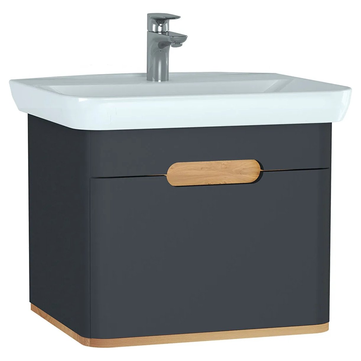 Sento Washbasin Unit, With 1 Drawer, Without Legs, 65 cm