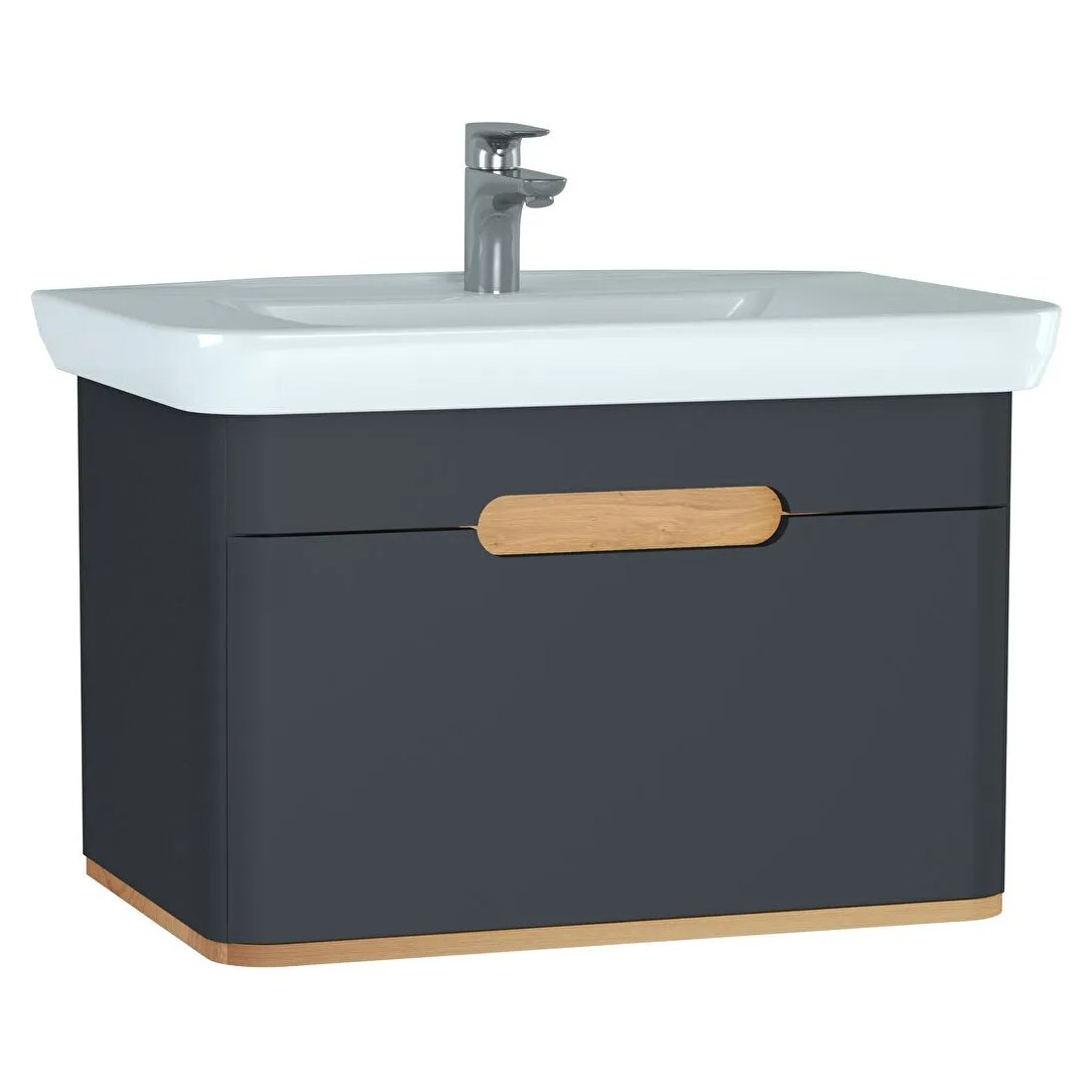 Sento Washbasin Unit, With 1 Drawer, Without Legs, 80 cm