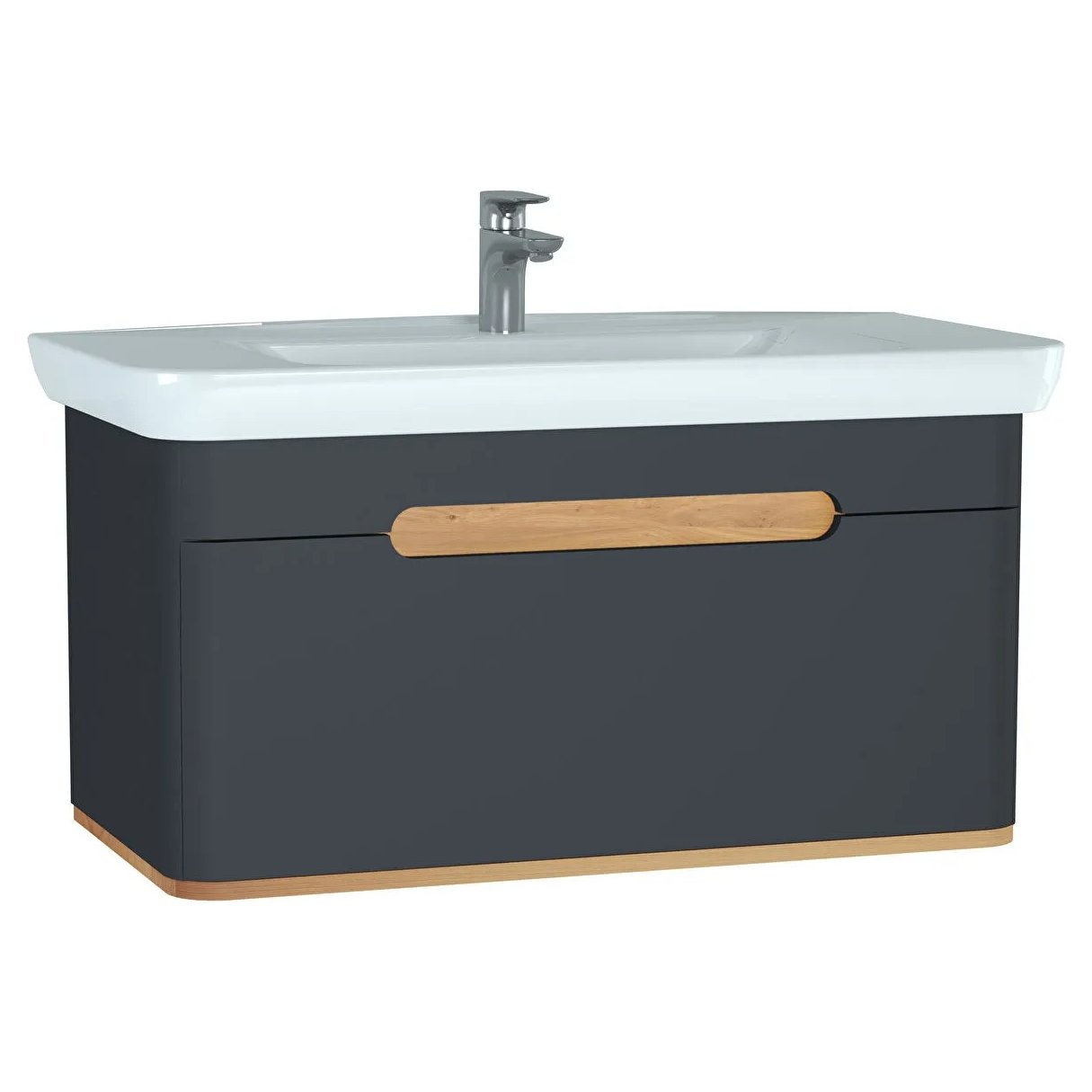 Sento Washbasin Unit, With 1 Drawer, Without Legs, 100 cm
