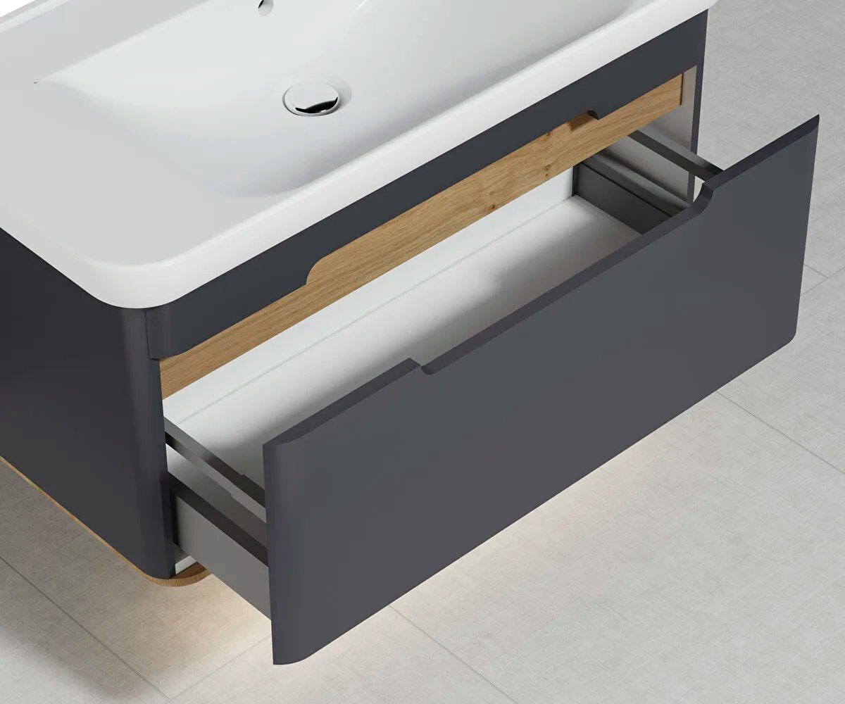 Sento Washbasin Unit, With 1 Drawer, Without Legs, 100 cm