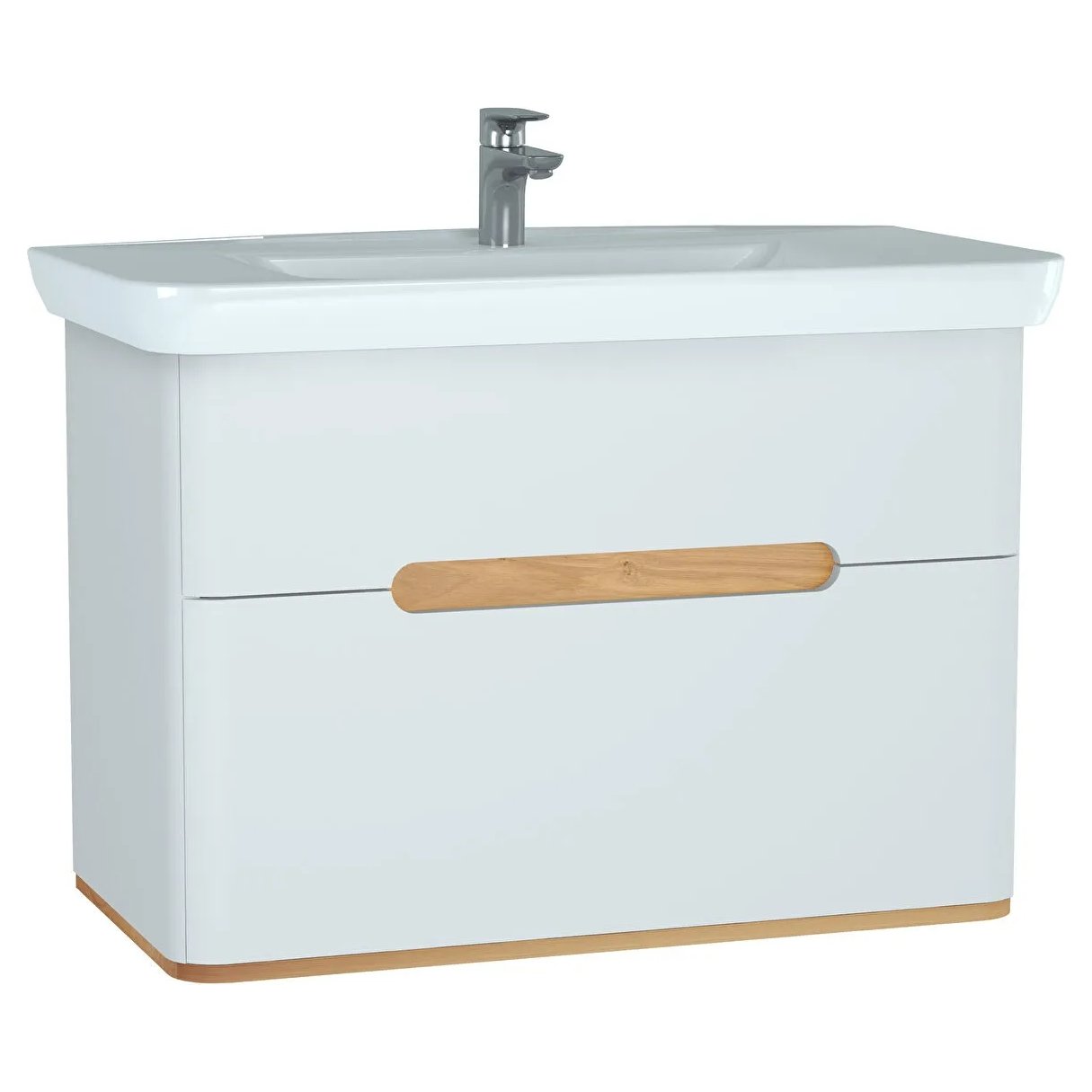 Sento Washbasin Unit, With 2 Drawers, Without Legs, 100 cm