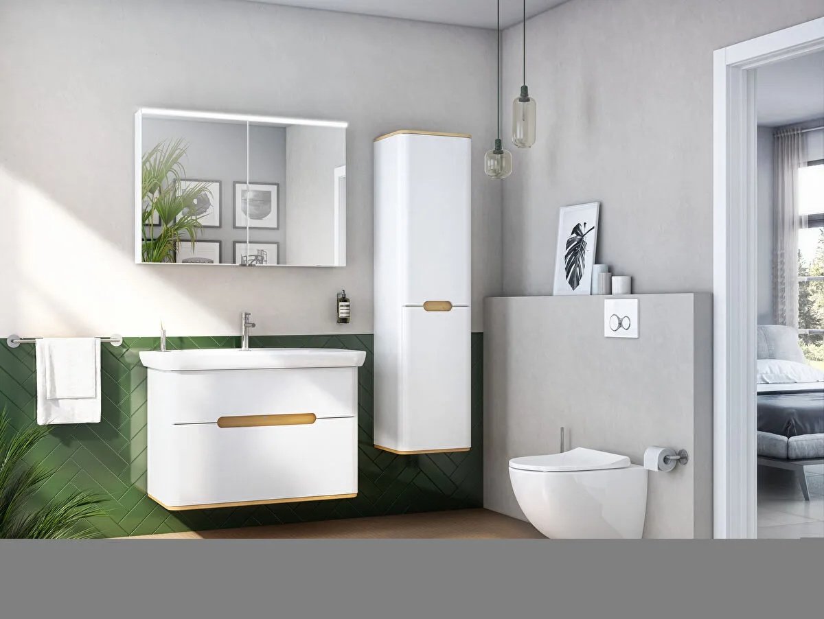 Sento Washbasin Unit, With 2 Drawers, Without Legs, 100 cm
