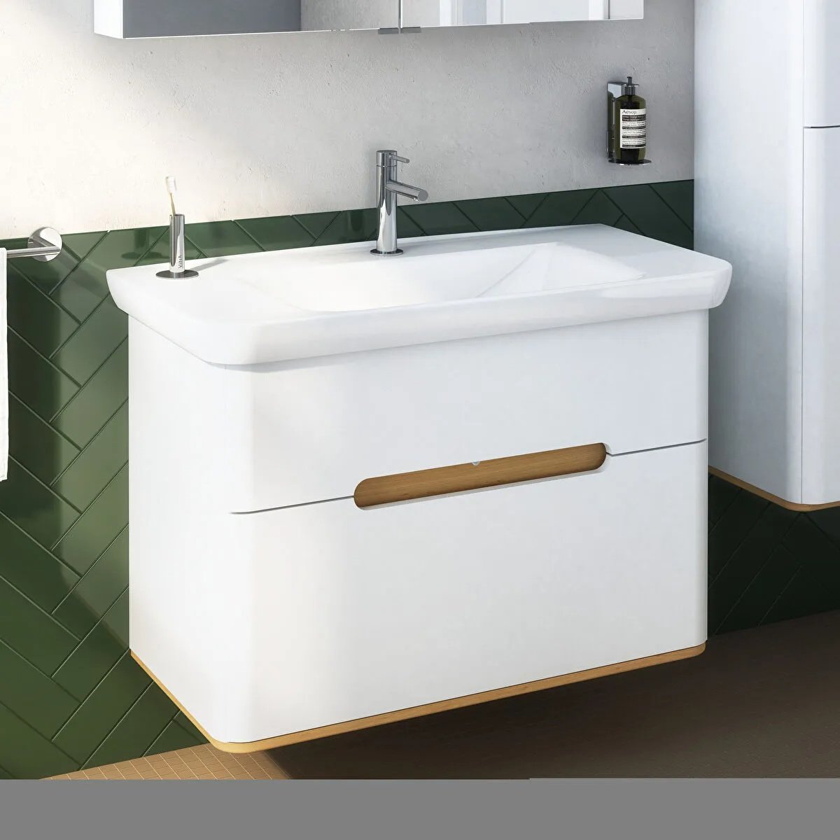 Sento Washbasin Unit, With 2 Drawers, Without Legs, 100 cm