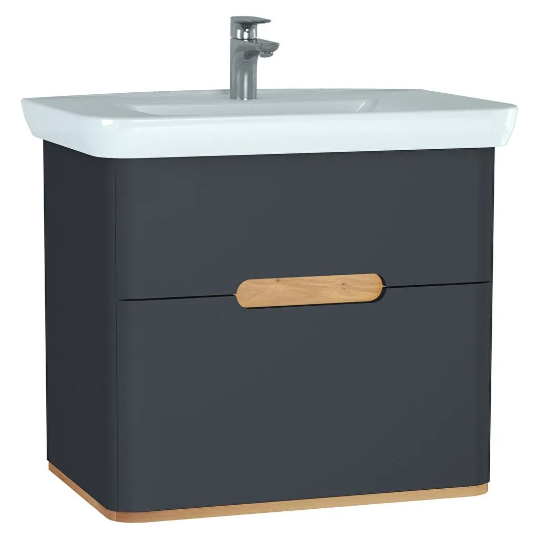 Sento Washbasin Unit, With 2 Drawers, Without Legs, 80 cm