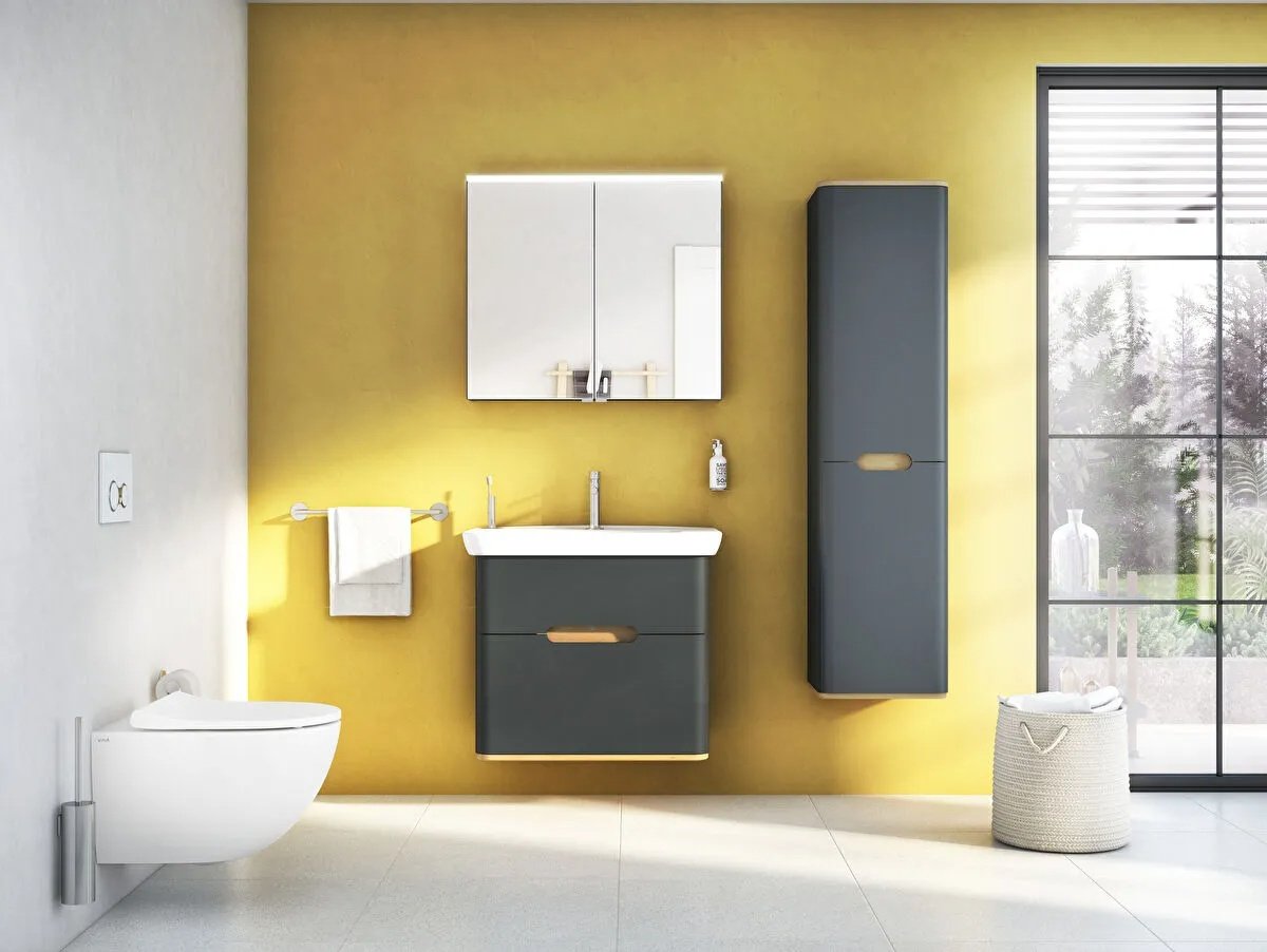 Sento Washbasin Unit, With 2 Drawers, Without Legs, 80 cm