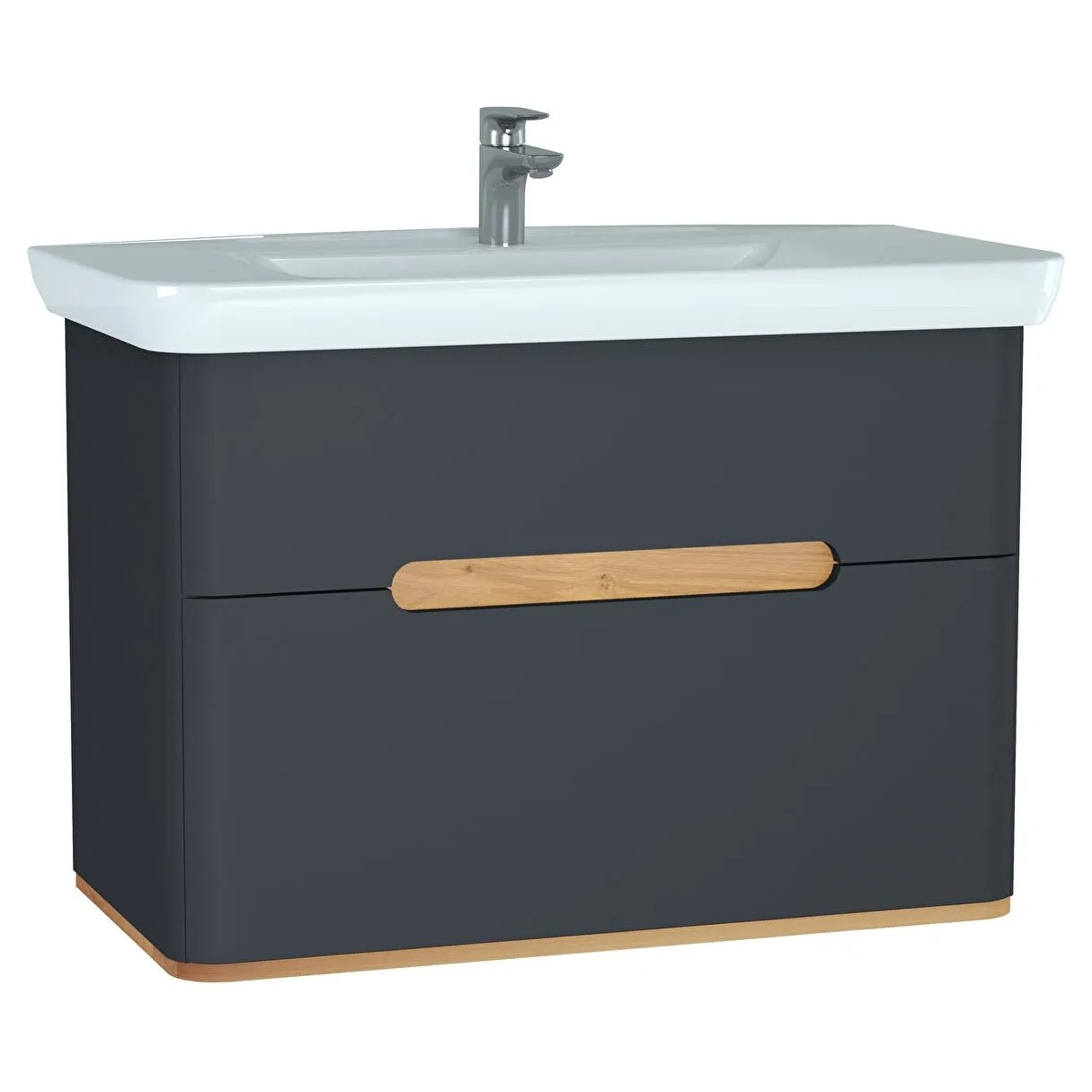 Sento Washbasin Unit, With 2 Drawers, Without Legs, 100 cm