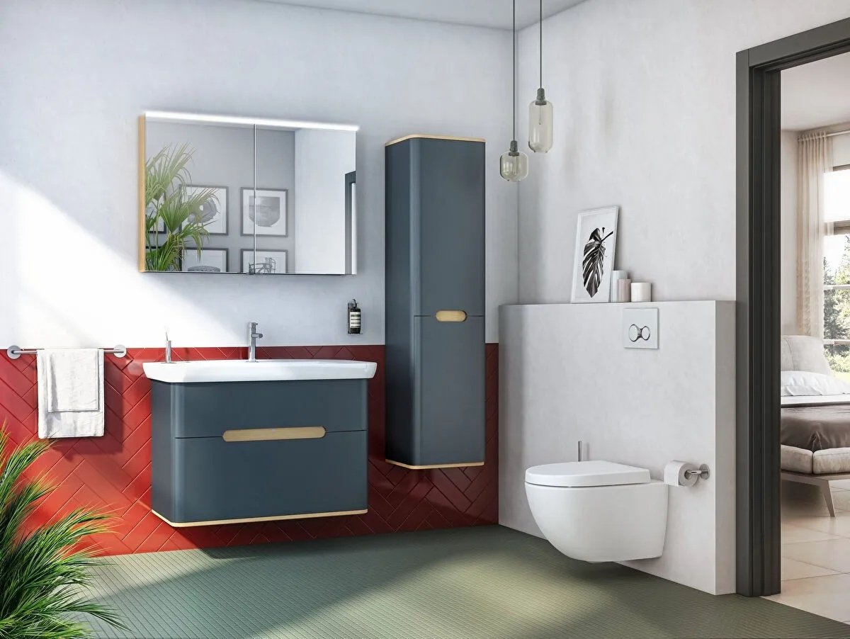 Sento Washbasin Unit, With 2 Drawers, Without Legs, 100 cm