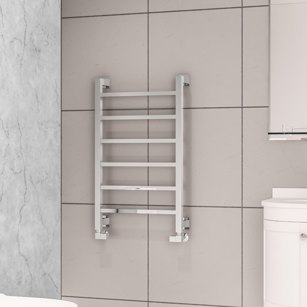 Loxley 800 x 500mm. Towel Rail Chrome