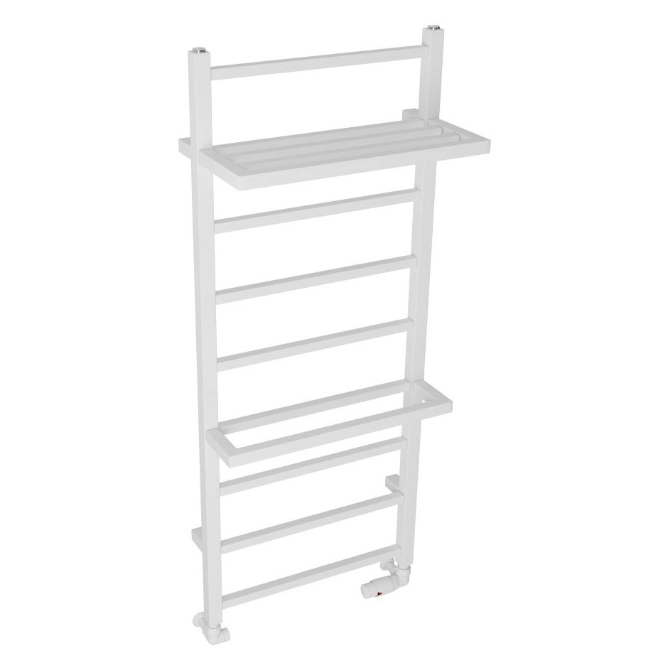 Launton Designer Towel Rail 1200x500mm Matt White