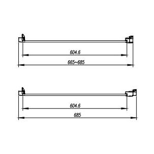 Cara 700mm 6mm Side Panel