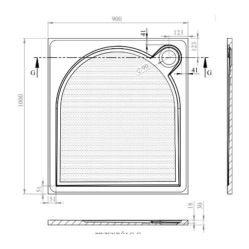 Talla H/W Shower Tray 1000 x 900mm Rectangle
