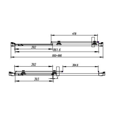 Cara 1000mm 8mm Sliding Door 1900mm High