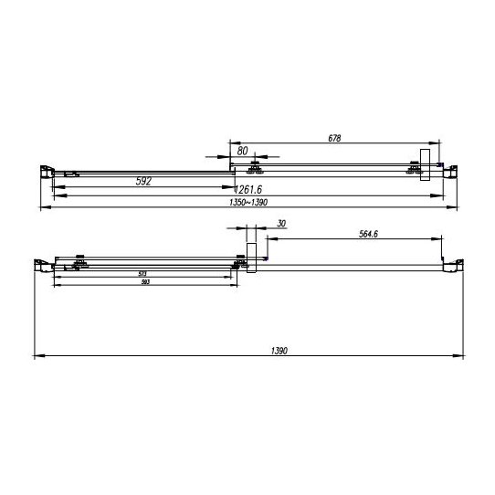 Cara 1400mm 8mm Sliding Door 1900mm High