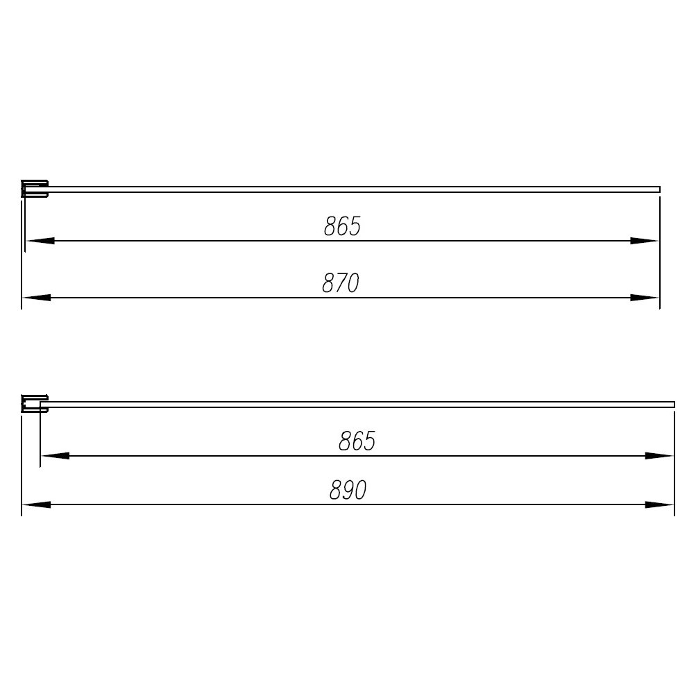 Katrine 900mm Wetroom Panel 1900H