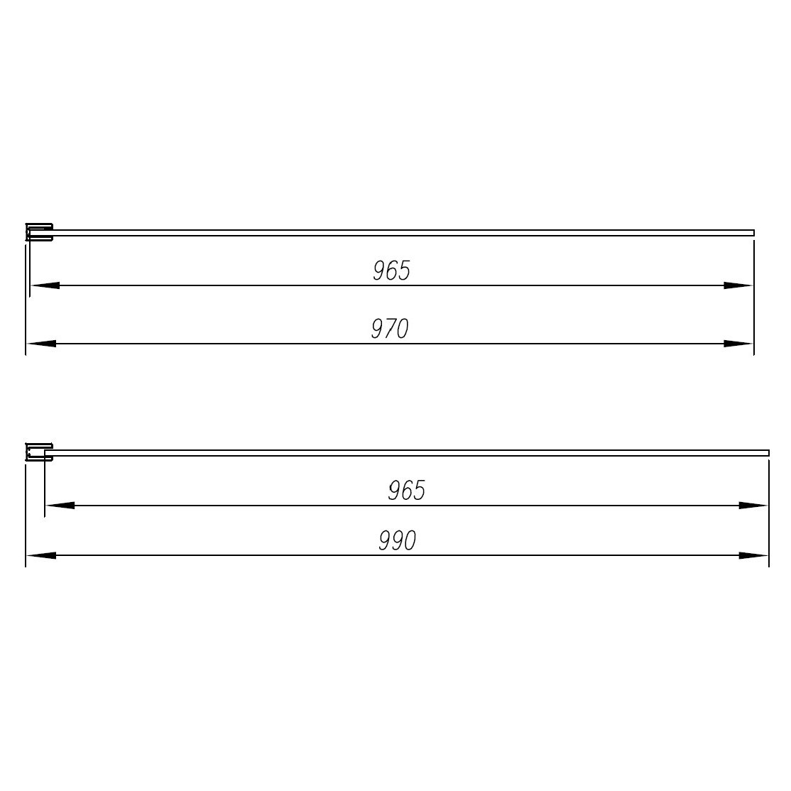 Katrine 1000mm Wetroom Panel 1900H