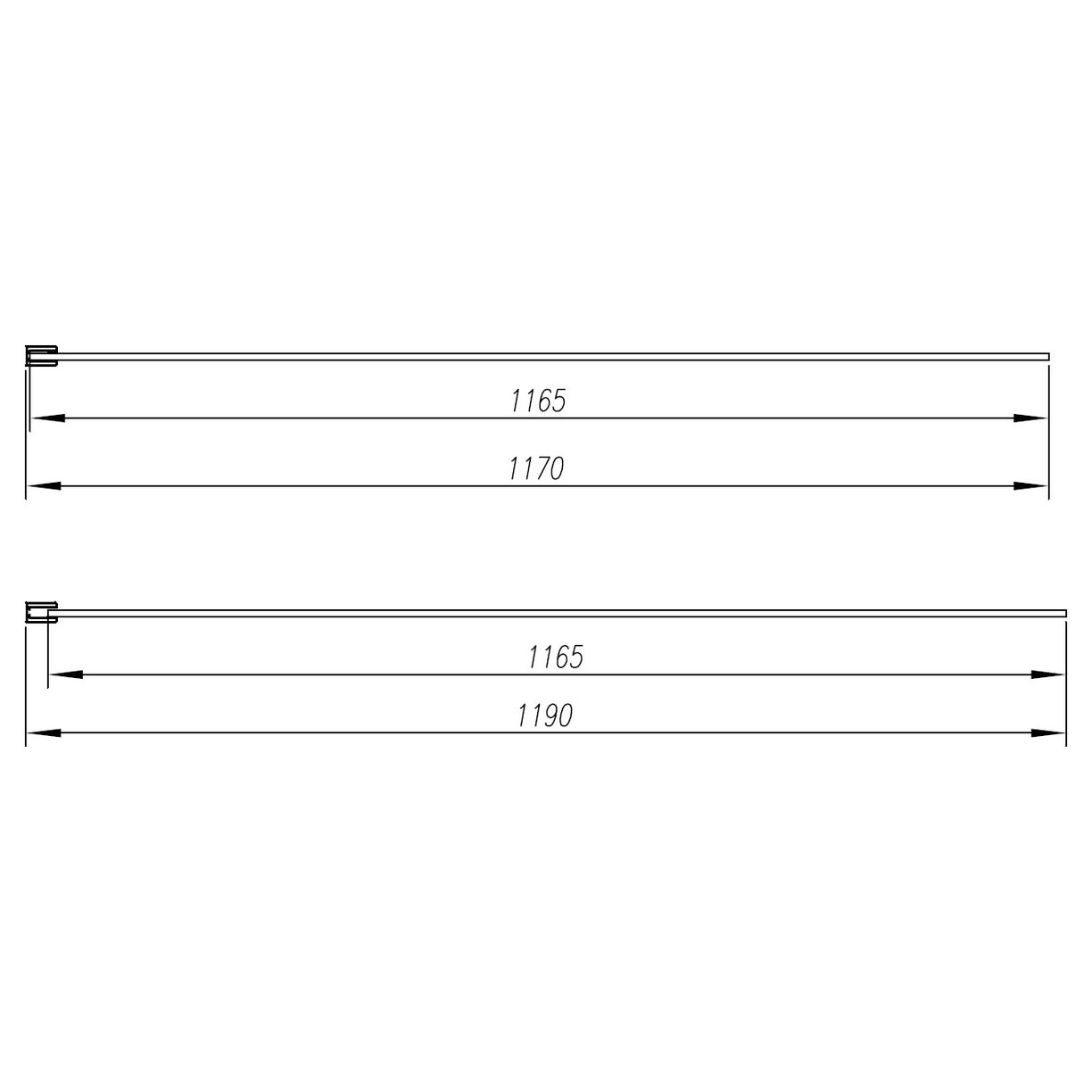 Katrine 1200mm Wetroom Panel 1900H