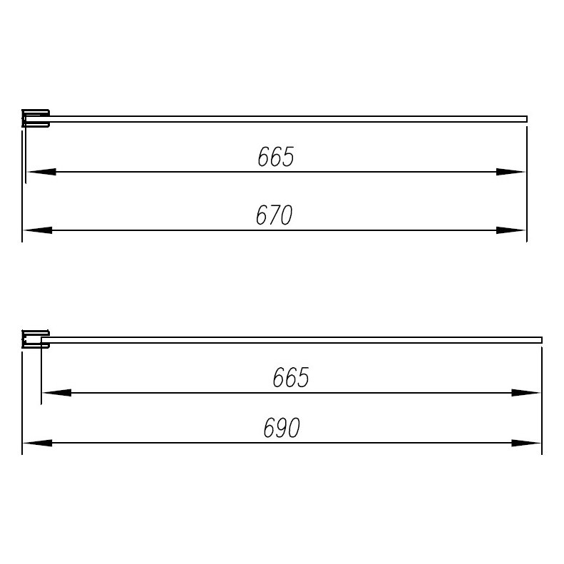 Katrine 700mm Wetroom Panel 1900H