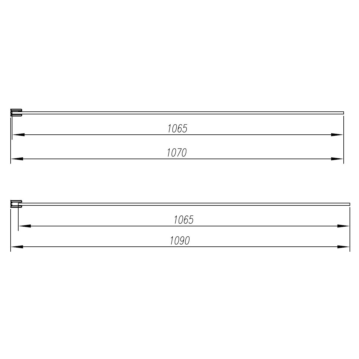 Katrine 1100mm Wetroom Panel 1900H