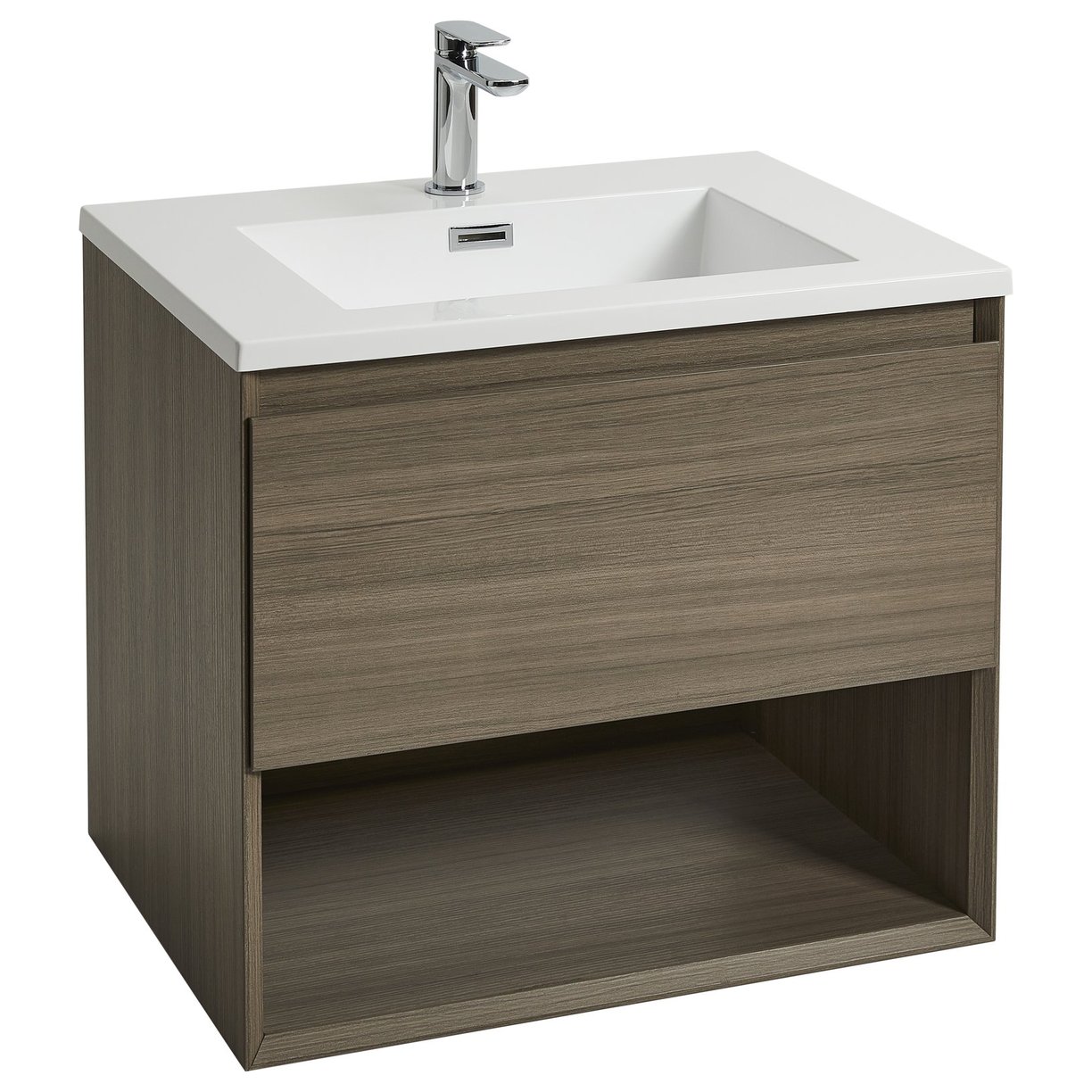 Oakley 600 Wall Hung 1-Drawer Vanity Unit with Armastone Basin