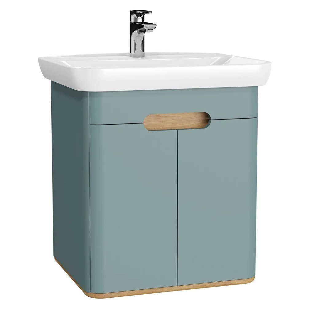 Sento Washbasin Unit, With Doors, Without Legs, 65 cm